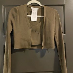 NWT Endless rose crop top + cardigan set